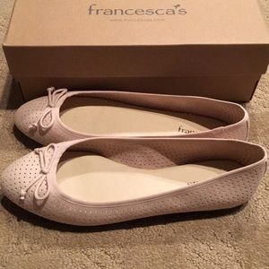 Franchescas light cream dress flats